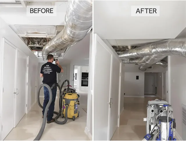 Raynham Air Duct Cleaning professional performing thorough air duct cleaning in Raynham