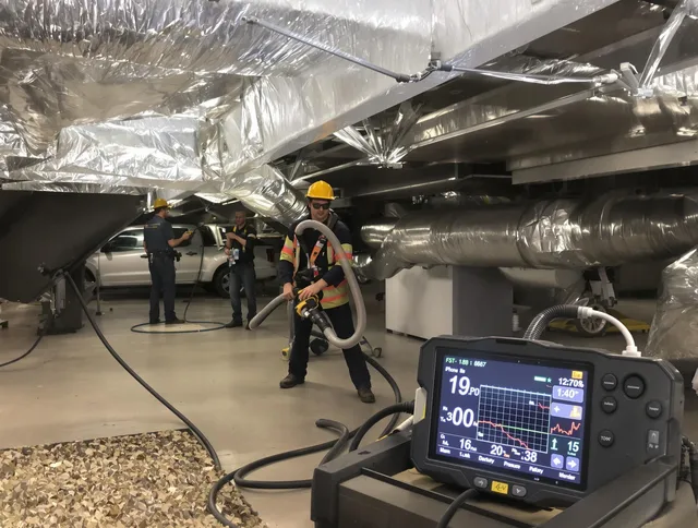 Professional negative pressure duct cleaning by Raynham Air Duct Cleaning in Raynham
